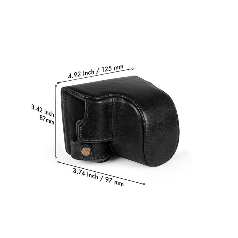 MegaGear MG1605 Ever Ready Genuine Leather Camera Case Compatible with Leica D-Lux 7 - Black - Image 3